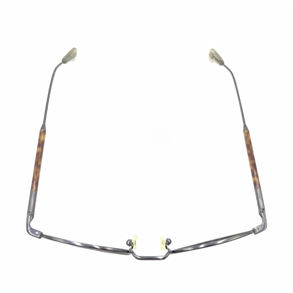 Zac Posen Leland GM Gunmetal Brown Round Eyeglasses Frames 48-21 135 Men Women - Picture 3 of 12